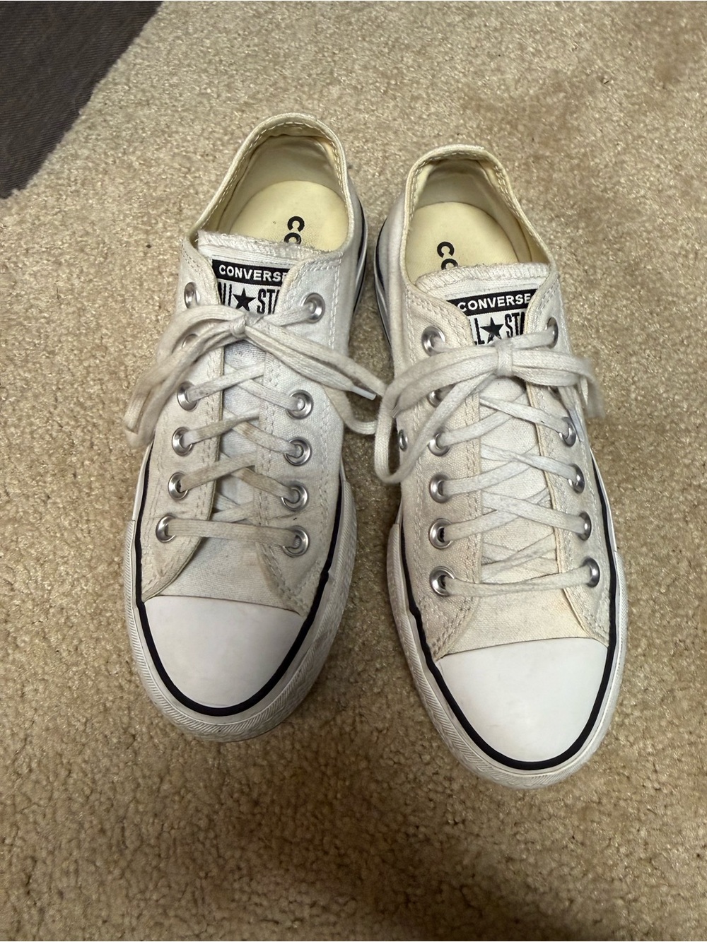Converse All Star Platform Low Top Sneakers White